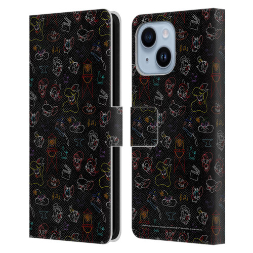 Animaniacs Graphics Pattern Leather Book Wallet Case Cover For Apple iPhone 14 Plus