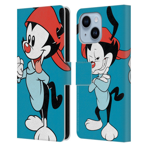 Animaniacs Graphics Wakko Leather Book Wallet Case Cover For Apple iPhone 14 Plus