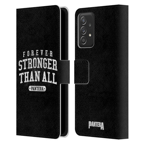 Pantera Art Stronger Than All Leather Book Wallet Case Cover For Samsung Galaxy A52 / A52s / 5G (2021)