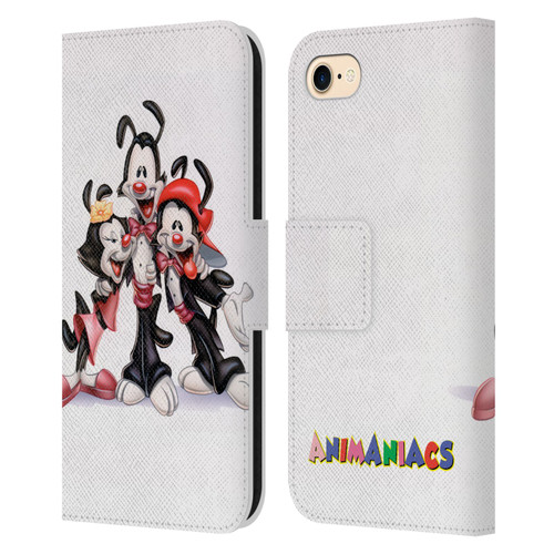 Animaniacs Graphics Formal Leather Book Wallet Case Cover For Apple iPhone 7 / 8 / SE 2020 & 2022