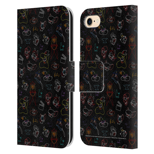 Animaniacs Graphics Pattern Leather Book Wallet Case Cover For Apple iPhone 7 / 8 / SE 2020 & 2022