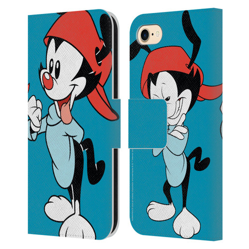 Animaniacs Graphics Wakko Leather Book Wallet Case Cover For Apple iPhone 7 / 8 / SE 2020 & 2022
