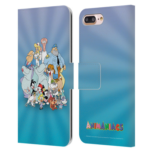 Animaniacs Graphics Group Leather Book Wallet Case Cover For Apple iPhone 7 Plus / iPhone 8 Plus