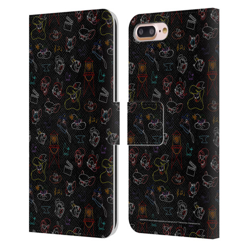 Animaniacs Graphics Pattern Leather Book Wallet Case Cover For Apple iPhone 7 Plus / iPhone 8 Plus