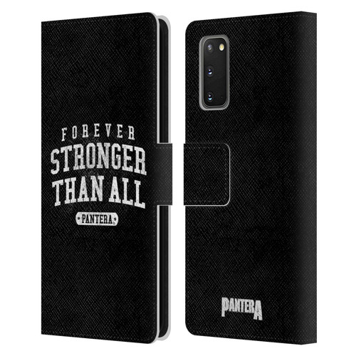 Pantera Art Stronger Than All Leather Book Wallet Case Cover For Samsung Galaxy S20 / S20 5G