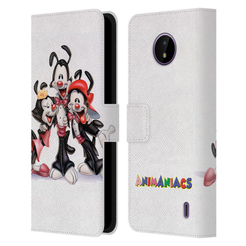 Animaniacs Graphics Formal Leather Book Wallet Case Cover For Nokia C10 / C20