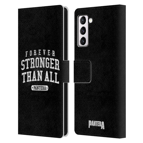 Pantera Art Stronger Than All Leather Book Wallet Case Cover For Samsung Galaxy S21+ 5G