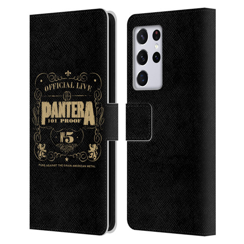 Pantera Art 101 Proof Leather Book Wallet Case Cover For Samsung Galaxy S21 Ultra 5G