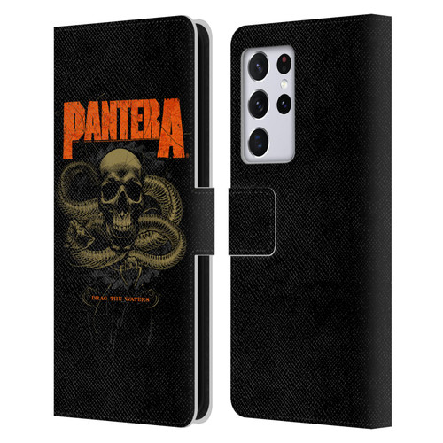 Pantera Art Drag The Waters Leather Book Wallet Case Cover For Samsung Galaxy S21 Ultra 5G