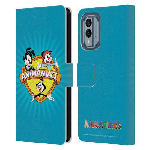 Animaniacs Graphics Logo Leather Book Wallet Case Cover For Nokia X30