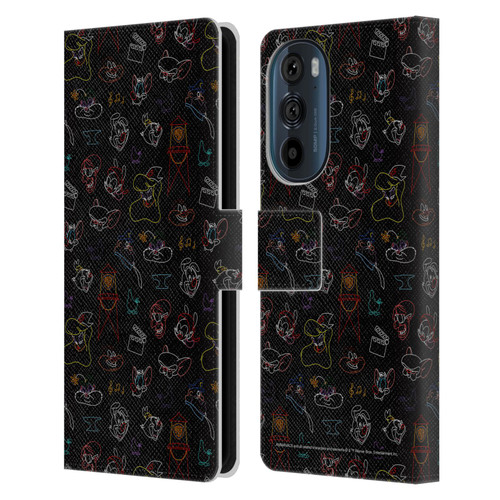 Animaniacs Graphics Pattern Leather Book Wallet Case Cover For Motorola Edge 30