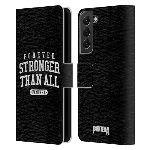 Pantera Art Stronger Than All Leather Book Wallet Case Cover For Samsung Galaxy S22+ 5G