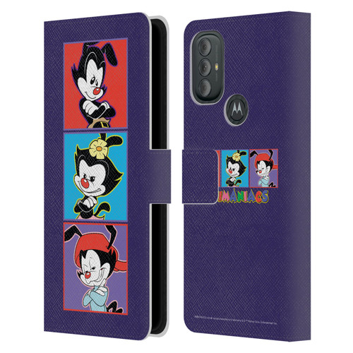 Animaniacs Graphics Tiles Leather Book Wallet Case Cover For Motorola Moto G10 / Moto G20 / Moto G30