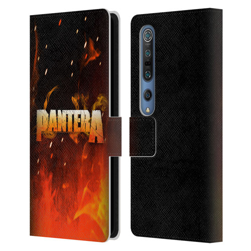Pantera Art Fire Leather Book Wallet Case Cover For Xiaomi Mi 10 5G / Mi 10 Pro 5G