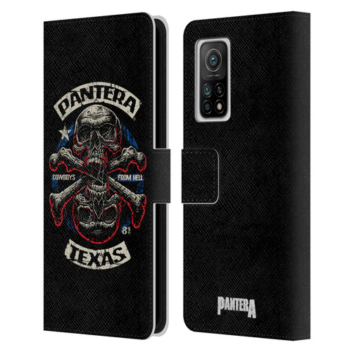 Pantera Art Double Cross Leather Book Wallet Case Cover For Xiaomi Mi 10T 5G