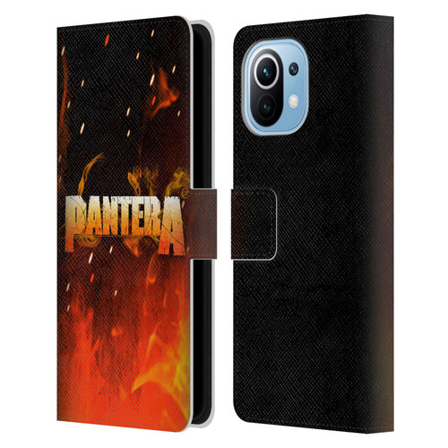Pantera Art Fire Leather Book Wallet Case Cover For Xiaomi Mi 11