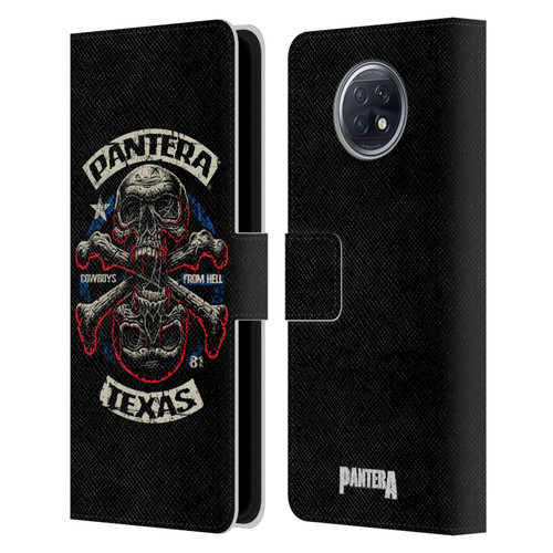 Pantera Art Double Cross Leather Book Wallet Case Cover For Xiaomi Redmi Note 9T 5G