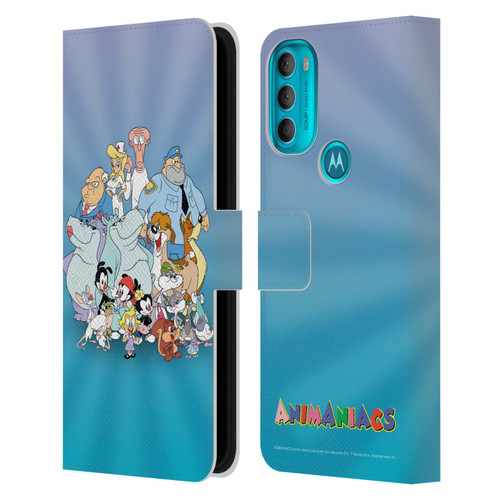 Animaniacs Graphics Group Leather Book Wallet Case Cover For Motorola Moto G71 5G