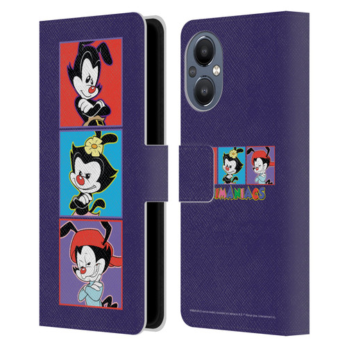 Animaniacs Graphics Tiles Leather Book Wallet Case Cover For OnePlus Nord N20 5G