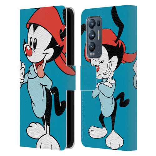 Animaniacs Graphics Wakko Leather Book Wallet Case Cover For OPPO Find X3 Neo / Reno5 Pro+ 5G