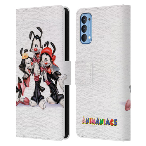 Animaniacs Graphics Formal Leather Book Wallet Case Cover For OPPO Reno 4 5G