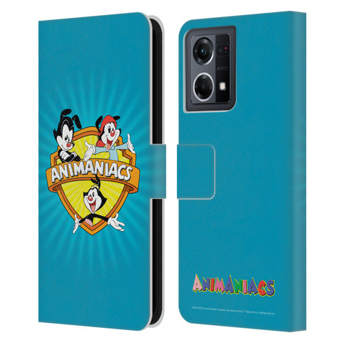 Animaniacs Graphics Logo Leather Book Wallet Case Cover For OPPO Reno8 4G