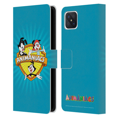 Animaniacs Graphics Logo Leather Book Wallet Case Cover For OPPO Reno4 Z 5G
