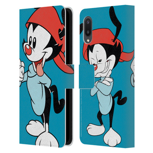 Animaniacs Graphics Wakko Leather Book Wallet Case Cover For Samsung Galaxy A02/M02 (2021)