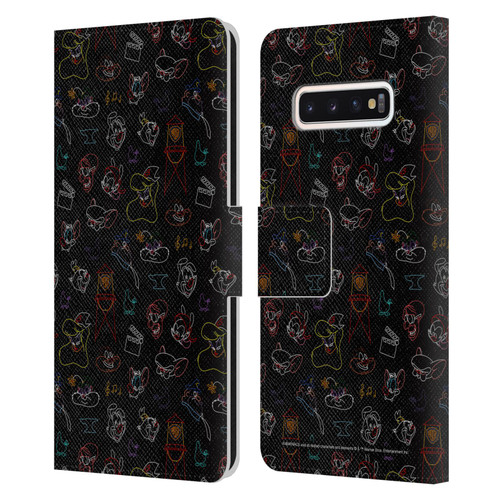 Animaniacs Graphics Pattern Leather Book Wallet Case Cover For Samsung Galaxy S10