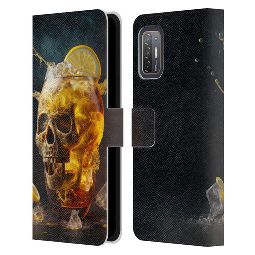 Spacescapes Cocktails Long Island Ice Tea Leather Book Wallet Case Cover For HTC Desire 21 Pro 5G
