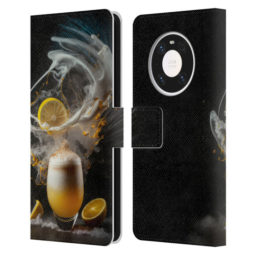 Spacescapes Cocktails Explosive Elixir, Whisky Sour Leather Book Wallet Case Cover For Huawei Mate 40 Pro 5G