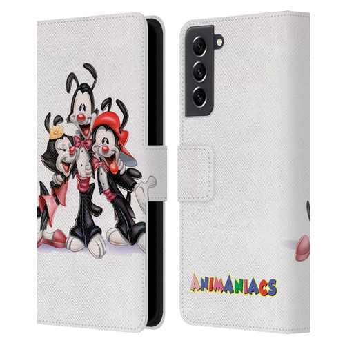 Animaniacs Graphics Formal Leather Book Wallet Case Cover For Samsung Galaxy S21 FE 5G