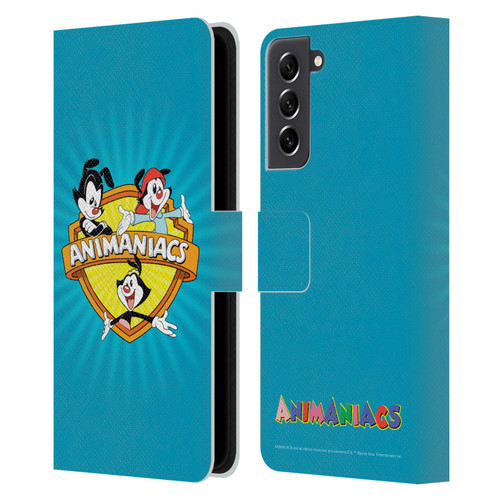 Animaniacs Graphics Logo Leather Book Wallet Case Cover For Samsung Galaxy S21 FE 5G