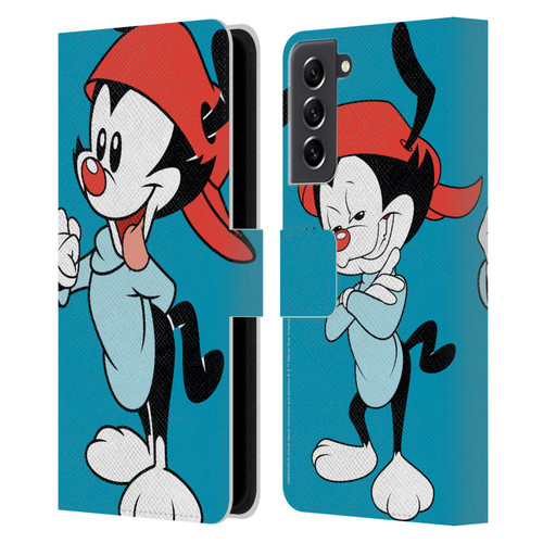 Animaniacs Graphics Wakko Leather Book Wallet Case Cover For Samsung Galaxy S21 FE 5G