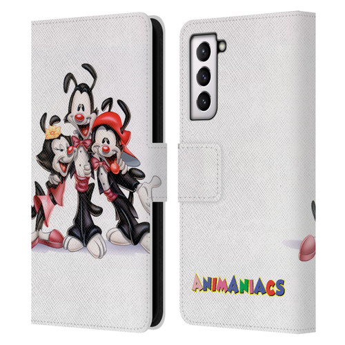 Animaniacs Graphics Formal Leather Book Wallet Case Cover For Samsung Galaxy S21 5G