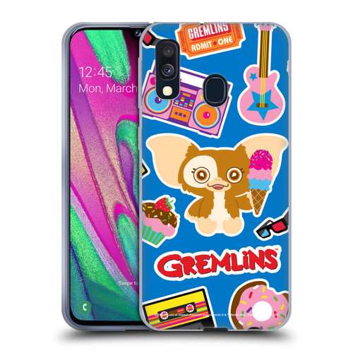 Gremlins Graphics Sticker Print Soft Gel Case for Samsung Galaxy A40 (2019)