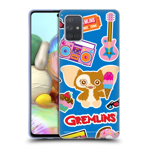 Gremlins Graphics Sticker Print Soft Gel Case for Samsung Galaxy A71 (2019)