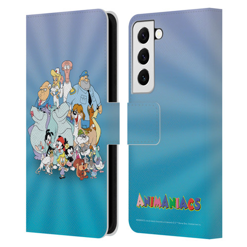 Animaniacs Graphics Group Leather Book Wallet Case Cover For Samsung Galaxy S22 5G