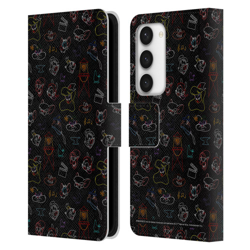 Animaniacs Graphics Pattern Leather Book Wallet Case Cover For Samsung Galaxy S23 5G