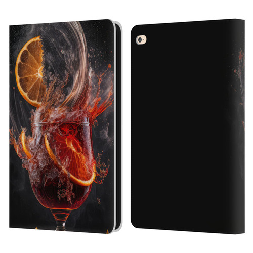 Spacescapes Cocktails Gin Explosion, Negroni Leather Book Wallet Case Cover For Apple iPad Air 2 (2014)