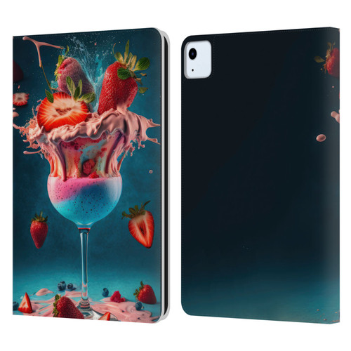 Spacescapes Cocktails Frozen Strawberry Daiquiri Leather Book Wallet Case Cover For Apple iPad Air 2020 / 2022