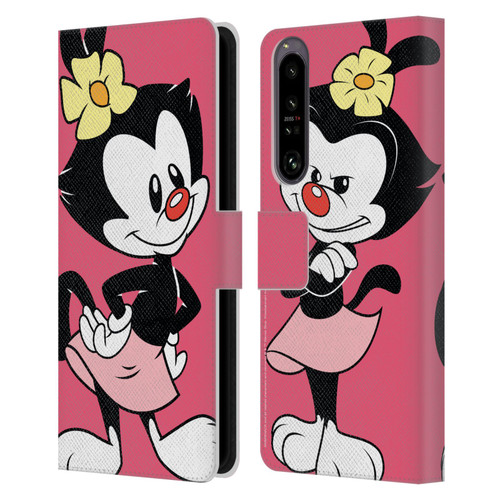 Animaniacs Graphics Dot Leather Book Wallet Case Cover For Sony Xperia 1 IV