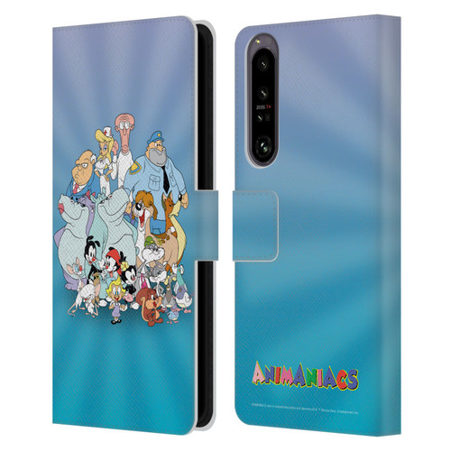 Animaniacs Graphics Group Leather Book Wallet Case Cover For Sony Xperia 1 IV