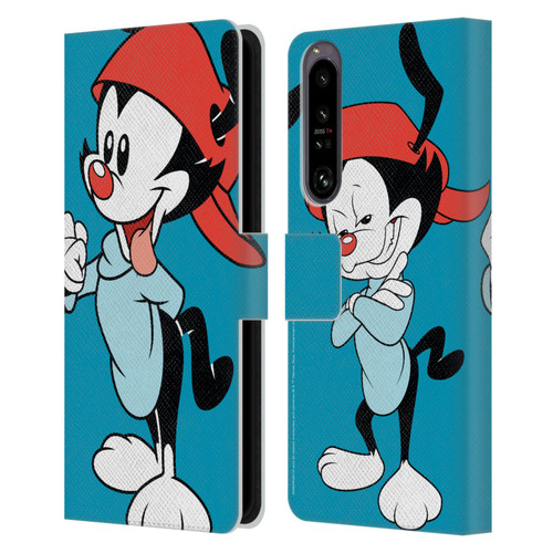 Animaniacs Graphics Wakko Leather Book Wallet Case Cover For Sony Xperia 1 IV