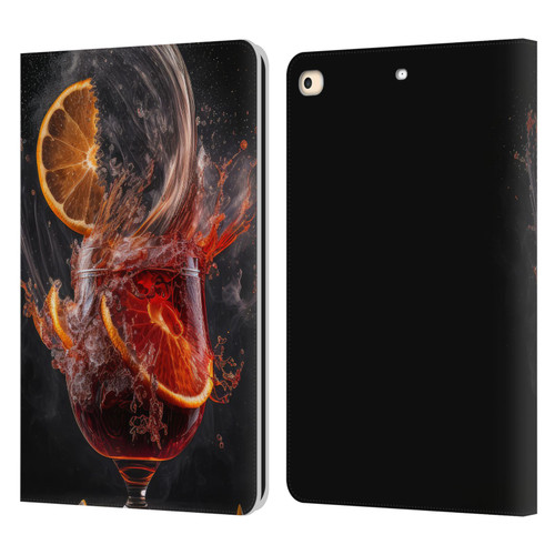 Spacescapes Cocktails Gin Explosion, Negroni Leather Book Wallet Case Cover For Apple iPad 9.7 2017 / iPad 9.7 2018