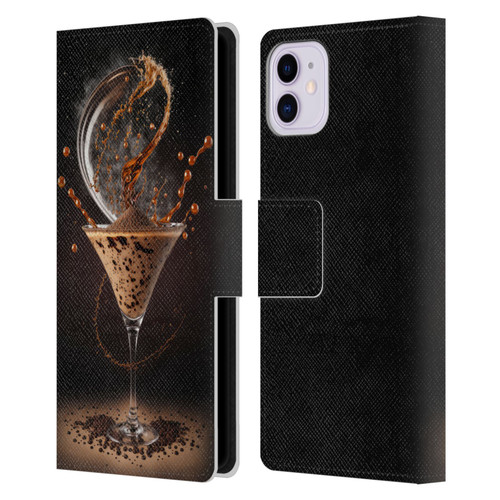 Spacescapes Cocktails Contemporary, Espresso Martini Leather Book Wallet Case Cover For Apple iPhone 11