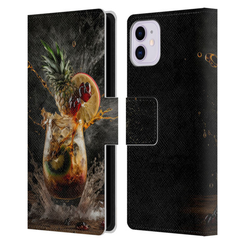 Spacescapes Cocktails Exploding Mai Tai Leather Book Wallet Case Cover For Apple iPhone 11