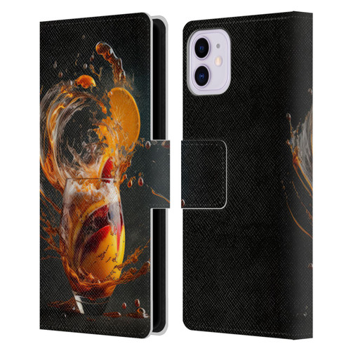 Spacescapes Cocktails Modern Twist, Hurricane Leather Book Wallet Case Cover For Apple iPhone 11