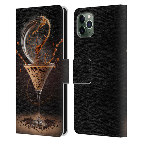 Spacescapes Cocktails Contemporary, Espresso Martini Leather Book Wallet Case Cover For Apple iPhone 11 Pro Max