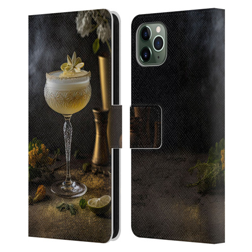 Spacescapes Cocktails Summertime, Margarita Leather Book Wallet Case Cover For Apple iPhone 11 Pro Max
